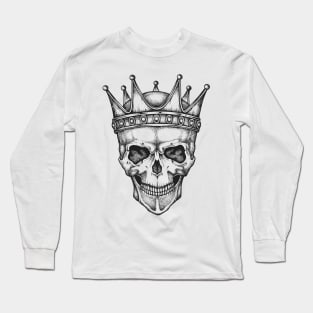 King Skull in a Crown Long Sleeve T-Shirt